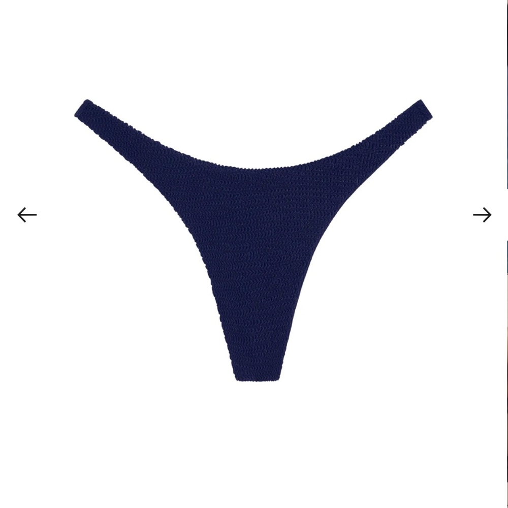 Monday Swimwear Byron Thong Midnight Crinkle Bikini Bottom